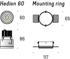 Pierścień montażowy do Hedion Pro 60 GU10 4.3266  Labra 