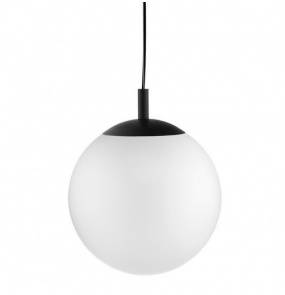 Lampa wisząca Alur M 10735102 KASPA kulista oprawa w kolorze białym z czarnymi detalami
