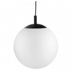 Lampa wisząca Alur L 10736102 KASPA biała nowoczesna oprawa w kształcie kuli z czarnymi detalami