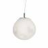 Lampa wisząca CLOE M 11066103 KASPA asymetryczna biała oprawa kulista ze chromowymi detalami
