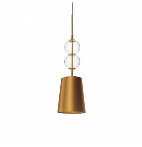 Lampa wisząca COCO S 11100105 KASPA klasyczna oprawa wisząca o złotej barwie