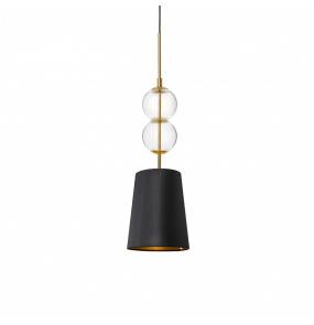 Lampa wisząca COCO S 11106102 KASPA klasyczna oprawa wisząca o czarno-złotej barwie