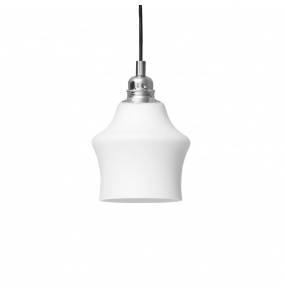 Lampa wisząca Longis White II 10876103 Kaspa oprawa w kolorze białym z chromowymi detalami