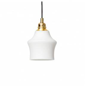 Lampa wisząca Longis White II 10879105 Kaspa oprawa w kolorze białym ze złotymi detalami