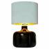 Lampa stołowa LORA 41065112 Kaspa czarna lampka stojąca z miętowym abażurem