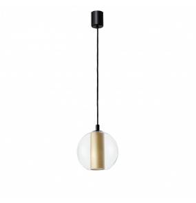 Lampa wisząca Merdia Black S 11092107 KASPA elegancka oprawa w kolorze szampańskim