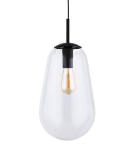 PEAR M lampa wisząca 7798 Nowodvorski Lighting nowoczesna oprawa w kolorze transparentnym z czarnym elementem