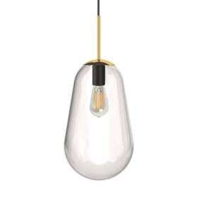 PEAR M lampa wisząca 8672 Nowodvorski Lighting nowoczesna oprawa w kolorze transparentnym ze złotym elementem