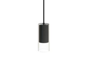CYLINDER S lampa wisząca 7866 Nowodvorski Lighting nowoczesna oprawa w kolorze transparentnym z czarnym elementem