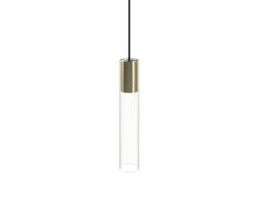 CYLINDER L lampa wisząca 7867 Nowodvorski Lighting nowoczesna oprawa w kolorze transparentnym ze złotym elementem