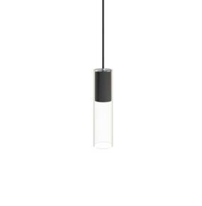 CYLINDER M lampa wisząca 7865 Nowodvorski Lighting nowoczesna oprawa w kolorze transparentnym z czarnym elementem