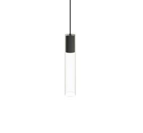 CYLINDER L lampa wisząca 7864 Nowodvorski Lighting nowoczesna oprawa w kolorze transparentnym z czarnym elementem
