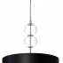 Lampa wisząca ZOE L 11125102 KASPA czarno-srebrna oprawa wisząca w stylu glamour