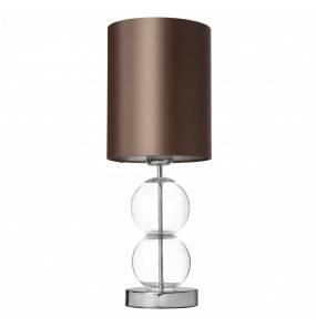 Lampa stojąca ZOE 41095106 KASPA brązowo-srebrna lampka stołowa w stylu glamour