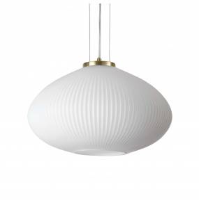 Lampa wisząca PLISS 285191 SP1 D45 Ideal Lux nowoczesna oprawa w kolorze białym z miedzianym wykończeniem