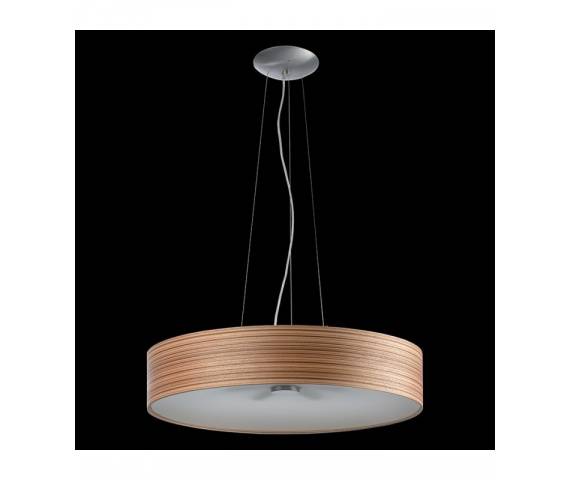 Lampa wisząca okrągła fornir KAPRI 67140 oprawa zwieszana do salonu Ramko