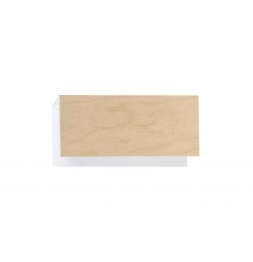 Kinkiet CARLO K1 611/K1 Emibig dekoracyjna oprawa w kolorze jasnego drewna z białym wykończniem