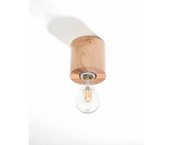 Lampa sufitowa SALGADO naturalne drewno SOLLUX LIGHTING