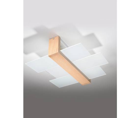 Lampa sufitowa FENIKS 2 SL.0076 naturalne drewno SOLLUX LIGHTING