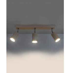 Lampa sufitowa BERG 3 SL.0703 naturalne drewno Sollux Lighting
