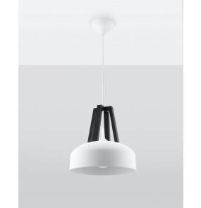 Lampa wisząca CASCO SL.0387 biało-czarna Sollux Lighting 