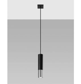Lampa wisząca LOOPEZ 1 SL.0940 czarno-chromowana Sollux Lighting