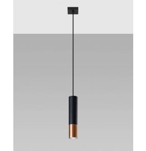 Lampa wisząca LOOPEZ 1 SL.0946 czarno-miedziana Sollux Lighting