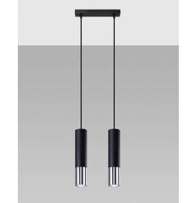 Lampa wisząca LOOPEZ 2 SL.0941 czarno-chromowana Sollux Lighting