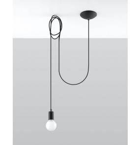 Lampa wisząca EDISON 1 LONG SL.0369 czarna Sollux Lighting