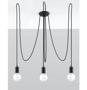 Żyrandol EDISON 3 SL.0370 czarny Sollux Lighting