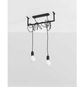 Żyrandol SALAMANCA 2 SL.0894 czarny Sollux Lighting