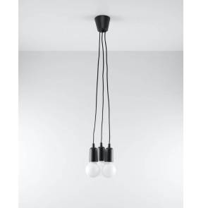 Lampa wisząca DIEGO 3 SL.0573 czarna Sollux Lighting