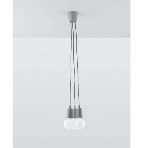 Lampa wisząca DIEGO 3 SL.0576 szara Sollux Lighting