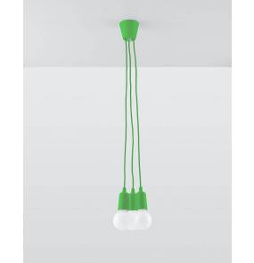 Lampa wisząca DIEGO 3 SL.0582 zielona Sollux Lighting