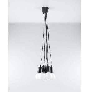 Lampa wisząca DIEGO 5 SL.0574 czarna Sollux Lighting