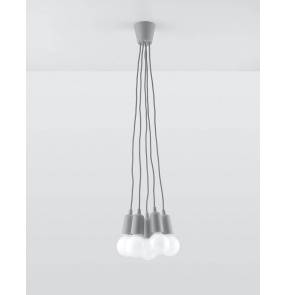 Lampa wisząca DIEGO 5 SL.0577 szara Sollux Lighting