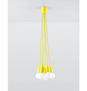 Lampa wisząca DIEGO 5 SL.0580 żółta Sollux Lighting