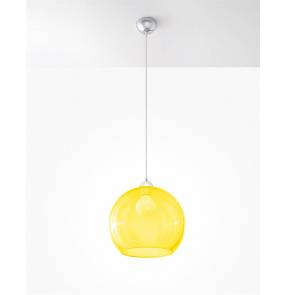 Lampa wisząca BALL SL.0252 Sollux Lighting żółta szklana kula