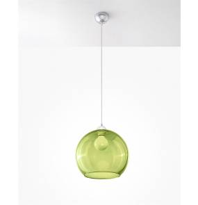 Lampa wisząca BALL SL.0254 Sollux Lighting zielona szklana kula