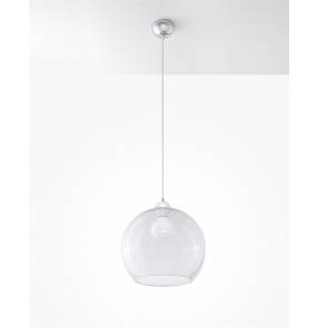 Lampa wisząca BALL SL.0248 Sollux Lighting transparentna szklana kula