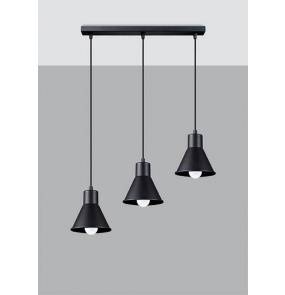 Lampa wisząca TALEJA 3 SL.0986 Sollux Lighting potrójna czarna