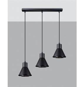 Lampa wisząca TAZILA 3 SL.0990 Sollux Lighting czarna [ES111]