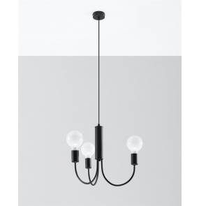 Żyrandol PICCOLO 3 SL.0856 Sollux Lighting czarny klasyczny