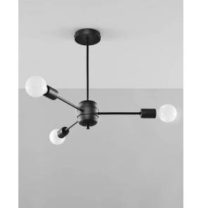 Żyrandol LANGO 3 SL.1021 Sollux Lighting czarny nowoczesny