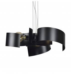 Lampa wisząca EOS 625/3 Emibig dekoracyjna oprawa w kolorze czarnym