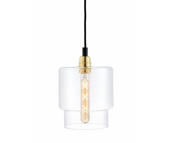WYPRZEDAŻ Lampa wisząca Longis IV Gold 10874105 KASPA transparentna oprawa w nowoczesnym stylu
