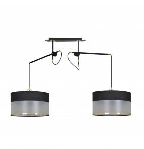Lampa wisząca MONOLIT 2 BLACK 588/02 Emibig dekoracyjna oprawa w kolorze czarnym