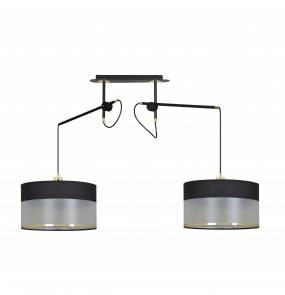 Lampa wisząca MONOLIT 2 BLACK 588/02 Emibig dekoracyjna oprawa w kolorze czarnym