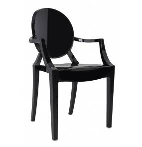 Krzesło LOUIS czarne - poliwęglan King Home