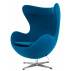 Fotel EGG CLASSIC marynarski niebieski.35 - wełna, podstawa aluminiowa